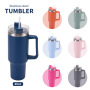 2024 Fashion Christmas Gift 40oz Leak Proof Stainless Steel Tumbler With Handle Lid Vacuum Insulated Travel Tumbler With Straw