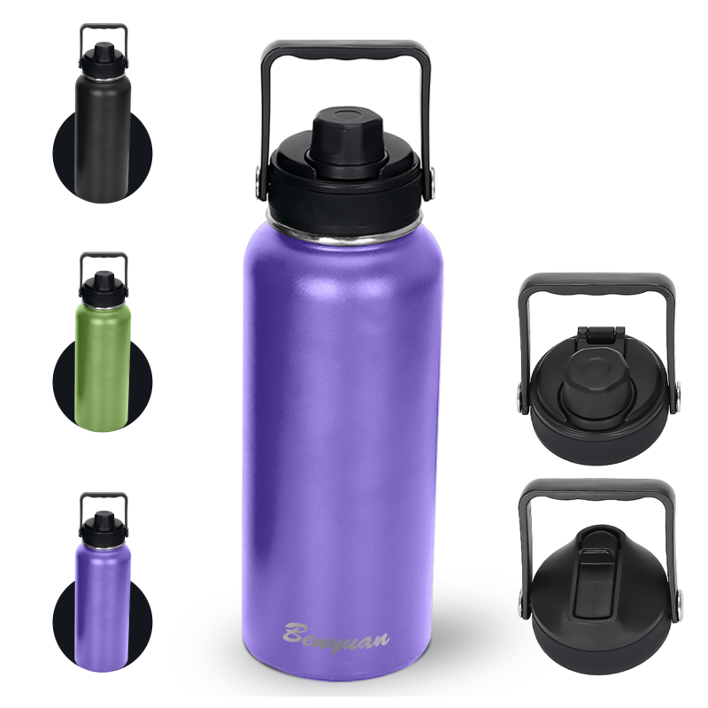 Custom Color 32oz 12-24 Hours Thermal Stainless Steel Vacuum Insulated Water Bottle   for Business Gifts Sports Drinkware