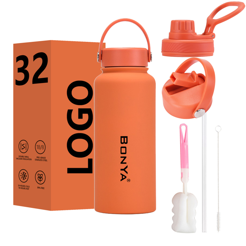 Custom Color 32oz 12-24 Hours Thermal Stainless Steel Vacuum Insulated Water Bottle   for Business Gifts Sports Drinkware