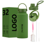 Double Wall 32oz 18/8 Handgrip Leakproof Lid Minimalist Design Stainless Steel Vacuum Insulated Thermos  for Travel Outdoor Use