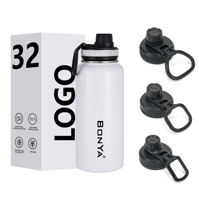 Double Wall 32oz 18/8 Handgrip Leakproof Lid Minimalist Design Stainless Steel Vacuum Insulated Thermos  for Travel Outdoor Use
