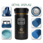 Sustainable 304 Stainless Steel Vacuum Flask Wide-Mouth Leak-Proof Water Bottle for Hiking Travel and Daily Use