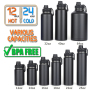 Sustainable 304 Stainless Steel Vacuum Flask Wide-Mouth Leak-Proof Water Bottle for Hiking Travel and Daily Use