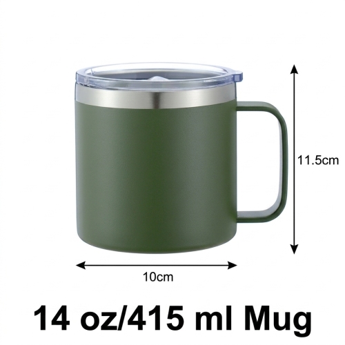 Popular Stainless Steel Travel Mug with 6-12 Hours Thermal Insulation Leakproof Keep Warm for Camping Hiking Office Use