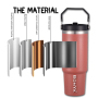 Best Quality Tumbler 30 Oz With Handle And Flip Straw Gourde Inox Deau Thermos Insulated Stainless Steel Water Bottle