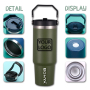 Best Quality Tumbler 30 Oz With Handle And Flip Straw Gourde Inox Deau Thermos Insulated Stainless Steel Water Bottle