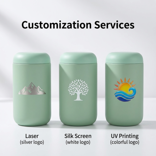 Professional Portable Vacuum Insulated Travel Water Bottle with Spoon 16oz Hot and Cold Drinking Flask for Office Car