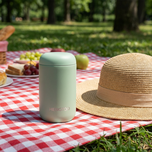 New Arrival 12oz Insulated Stainless Steel Soup Jar with Spoon and Cleaning Brush Gift Cup for Outdoor Picnic School Presents