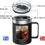 Top Ranking 12oz 14oz Custom Logo 304 Stainless Steel Double Wall Vaccuum Insulated Camping Travel Cup Coffee Mug With Handle