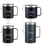 Top Ranking 12oz 14oz Custom Logo 304 Stainless Steel Double Wall Vaccuum Insulated Camping Travel Cup Coffee Mug With Handle