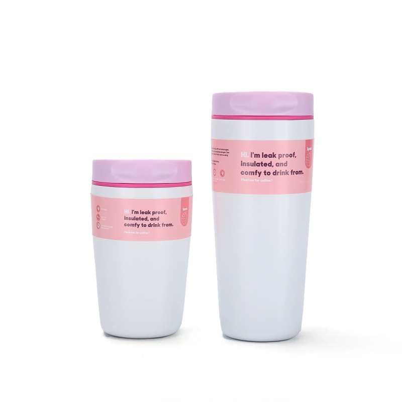 Stainless Steel Double Wall Vacuum Insulated Coffee Tumbler Handle Lid Reusable Travel Mug for Hot/Cold Drinks Iced Coffee 12-24