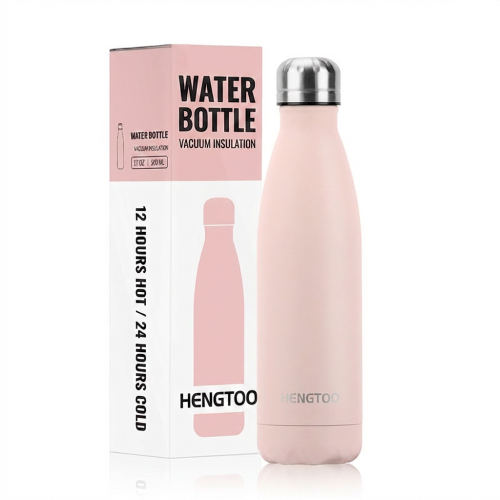 Manufacturer Custom Printing 17 oz Stainless Steel Insulated Water Bottle Leakproof Reusable 12-24 Hours Thermal Insulation