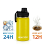 Wholesale 12oz Custom Logo Sport Water Bottle 304 Stainless Steel Vacuum Insulated Flask Spout Lid Handle 6-12 Hours Thermal