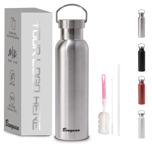Durable Double-Walled Water Bottle Flask 304 Stainless Steel Sports Gym Bottles