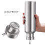 Durable Double-Walled Water Bottle Flask 304 Stainless Steel Sports Gym Bottles
