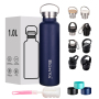 Durable Double-Walled Water Bottle Flask 304 Stainless Steel Sports Gym Bottles