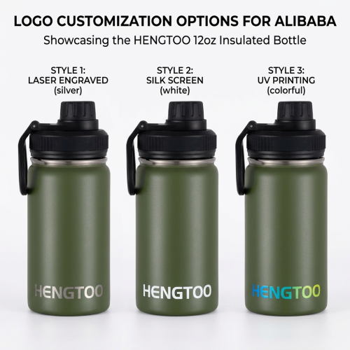 Camping 12oz Insulated Thermos with Handgrip, Custom Logo 12 oz Vacuum Flask Factory, 6-12 Hour Thermal Wide Mouth Tumbler - HENGTOO