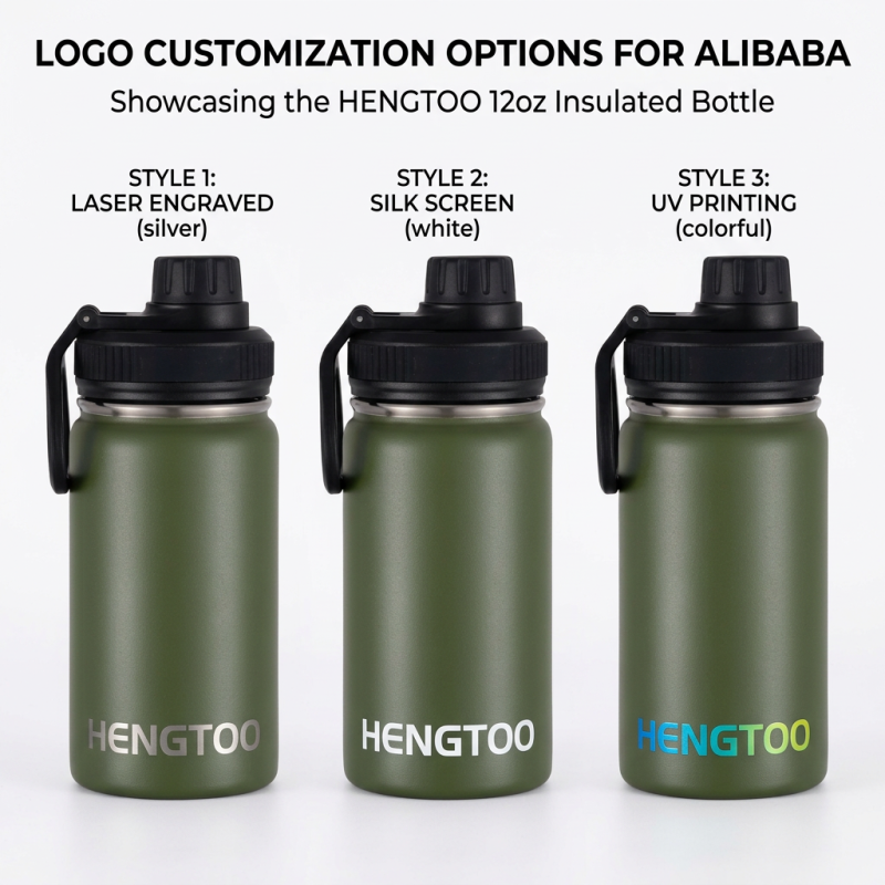 Camping 12oz Insulated Thermos with Handgrip, Custom Logo 12 oz Vacuum Flask Factory, 6-12 Hour Thermal Wide Mouth Tumbler - HENGTOO