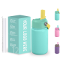 BPA-Free 14oz Double Wall Stainless Steel Insulated Vacuum Flask New Lid Kid Water Bottle for School Use Hot Cold for Hot Water