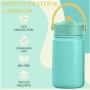 BPA-Free 14oz Double Wall Stainless Steel Insulated Vacuum Flask New Lid Kid Water Bottle for School Use Hot Cold for Hot Water