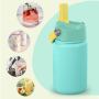 BPA-Free 14oz Double Wall Stainless Steel Insulated Vacuum Flask New Lid Kid Water Bottle for School Use Hot Cold for Hot Water