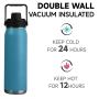 25oz/750ml Double Wall Wide Mouth Drinking Flasks Stainless Steel Water Bottle with Straw Sports Bottle with Lid