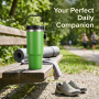 30oz Powder Coated Stainless Steel Vacuum Insulated Water Jug with Spout Lid Leak-Proof Double Wall BPA Free for Athletes Travel