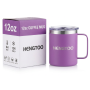 Wholesale 12oz Custom Logo Stainless Steel Coffee Mug Leak-Proof Vacuum Insulated Travel Tumbler Handle Lid Office Cup Business