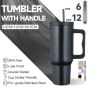 New Arrival 304 Stainless Steel Cartoon Straw Mug 40oz Vacuum Insulated BPA Free Leak-Proof 6-12hr Thermal Portable Handle Large