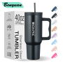 New Arrival 304 Stainless Steel Cartoon Straw Mug 40oz Vacuum Insulated BPA Free Leak-Proof 6-12hr Thermal Portable Handle Large