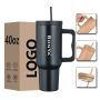 New Arrival 304 Stainless Steel Cartoon Straw Mug 40oz Vacuum Insulated BPA Free Leak-Proof 6-12hr Thermal Portable Handle Large