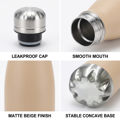OEM Service 500ml Vacuum Flask Bowling Shape Double Wall Stainless Steel Thermos Flask for Fitness Yoga Gym