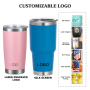 RTS 30oz Tumbler with Lid Stainless Steel Vacuum Insulated Water Coffee Tumbler Double Wall Powder Coated Travel Mug