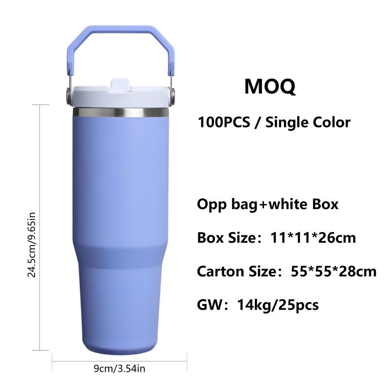 Bulk 30oz Tumbler with Handle for Corporate Gifts, Custom Logo Insulated Travel Mug, Promotional Drinkware OEM Factory - HENGTOO