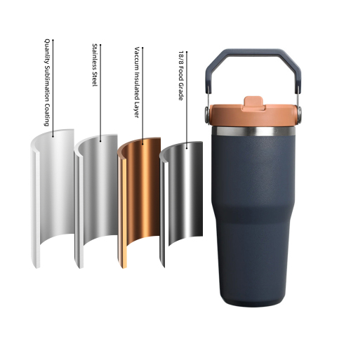 Wholesale 20oz Tumbler with Handle, Custom Logo Stainless Steel Insulated Travel Mug, Compact Everyday Carry Cup Factory Direct - HENGTOO