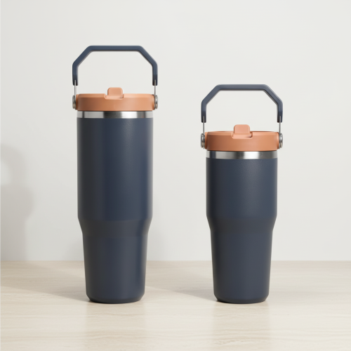 Wholesale 20oz Tumbler with Handle, Custom Logo Stainless Steel Insulated Travel Mug, Compact Everyday Carry Cup Factory Direct - HENGTOO