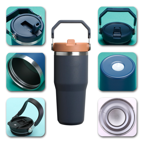 Wholesale 20oz Tumbler with Handle, Custom Logo Stainless Steel Insulated Travel Mug, Compact Everyday Carry Cup Factory Direct - HENGTOO