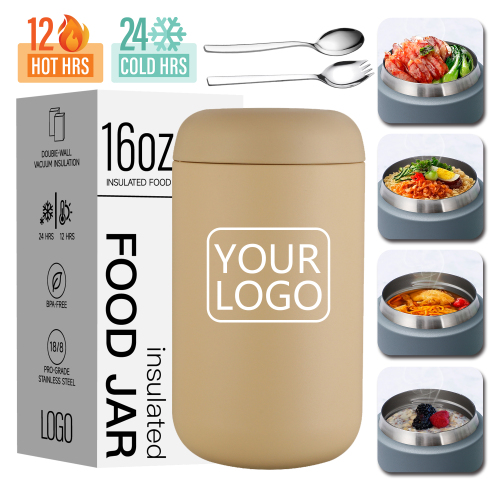 Premium 12oz Stainless Steel BPA Free Food Grade Thermal Double Wall Vacuum Insulated 12-24hr Stew Jar Pot for Fitness Cycling