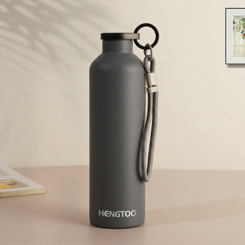 OEM ODM Double Wall Vacuum Insulated Stainless Steel Bottle Water Bottle with Carry Handle Portable Water Cup for Outdoor Sports