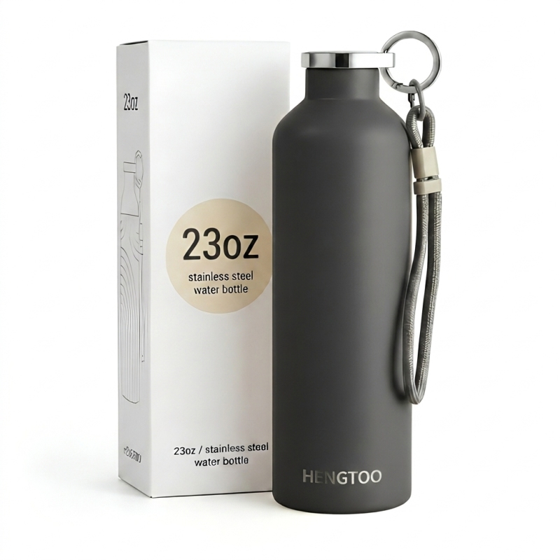 OEM ODM Double Wall Vacuum Insulated Stainless Steel Bottle Water Bottle with Carry Handle Portable Water Cup for Outdoor Sports