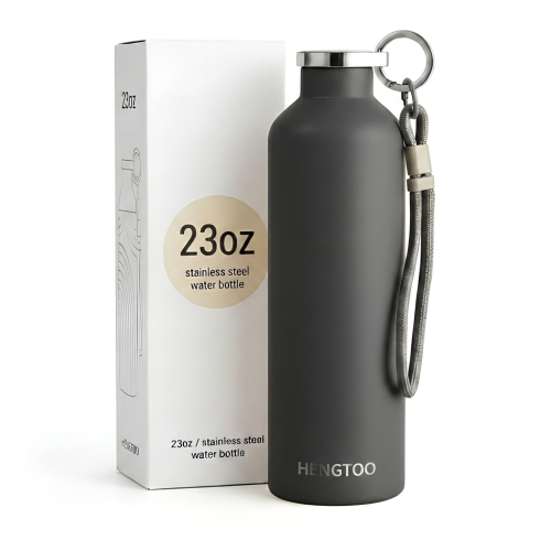 OEM ODM Double Wall Vacuum Insulated Stainless Steel Bottle Water Bottle with Carry Handle Portable Water Cup for Outdoor Sports