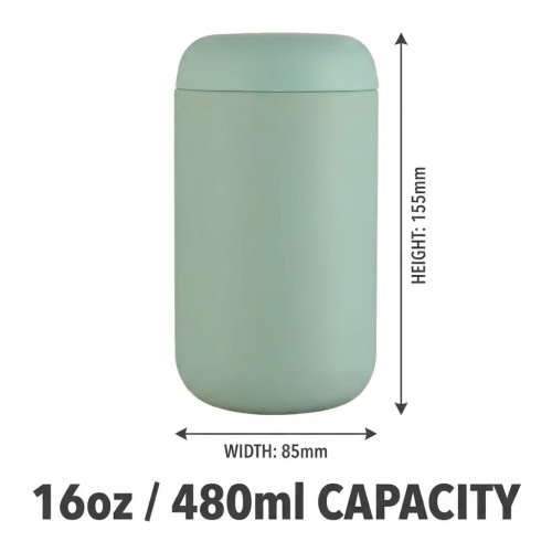 Premium Double Walled 16oz Insulated Sports Water Bottle BPA Free Metal Flask for Gym Fitness Hiking Camping