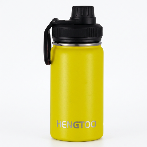 Wholesale 12oz Custom Logo Sport Water Bottle 304 Stainless Steel Vacuum Insulated Flask with Spout Lid and Handle