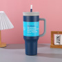 Stainless Steel 40oz Office Cup Tumbler Handle Straw Leakproof Vacuum Insulated 12-24hr Thermal Insulation Custom Logo Available