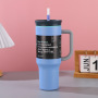 Stainless Steel 40oz Office Cup Tumbler Handle Straw Leakproof Vacuum Insulated 12-24hr Thermal Insulation Custom Logo Available