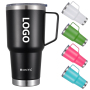 20oz 30oz Double Wall Vacuum Insulated Travel Coffee Mug Tumbler Stainless Steel Cup Mug Tumbler With Handle and Straw