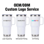 Custom Logo 30oz Stainless Steel Vacuum Insulated Tumbler Cup With Handle for Coffee Travel Mug Gift