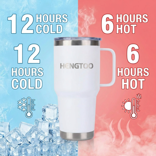 Custom Logo 30oz Stainless Steel Vacuum Insulated Tumbler Cup With Handle for Coffee Travel Mug Gift