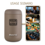 Food Safe 12oz Stainless Steel Double Wall Vacuum Insulated Tumbler with Handle Lid Spoon BPA Free for Daily Use