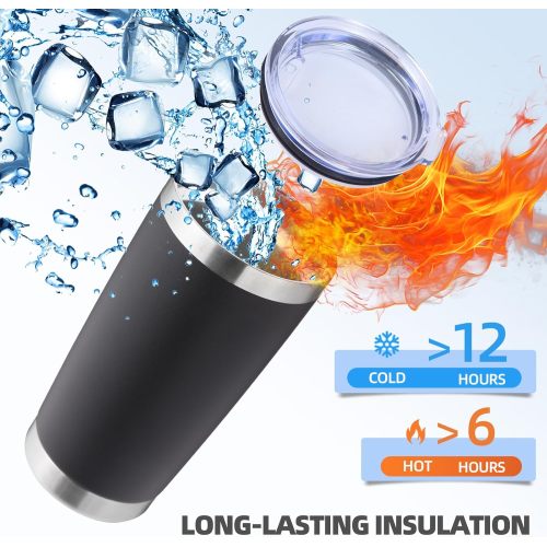 20oz 550ml Insulated Travel Tumbler Double Wall Stainless Steel Mug Red Powder Coated Lid Straw Hot Cold Drink Vessel